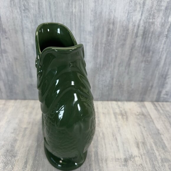 GLUGGLE JUG  By Wade Ceramics 11.5" tall Lovely Rich Green Very Good Condition - Picture 5 of 10